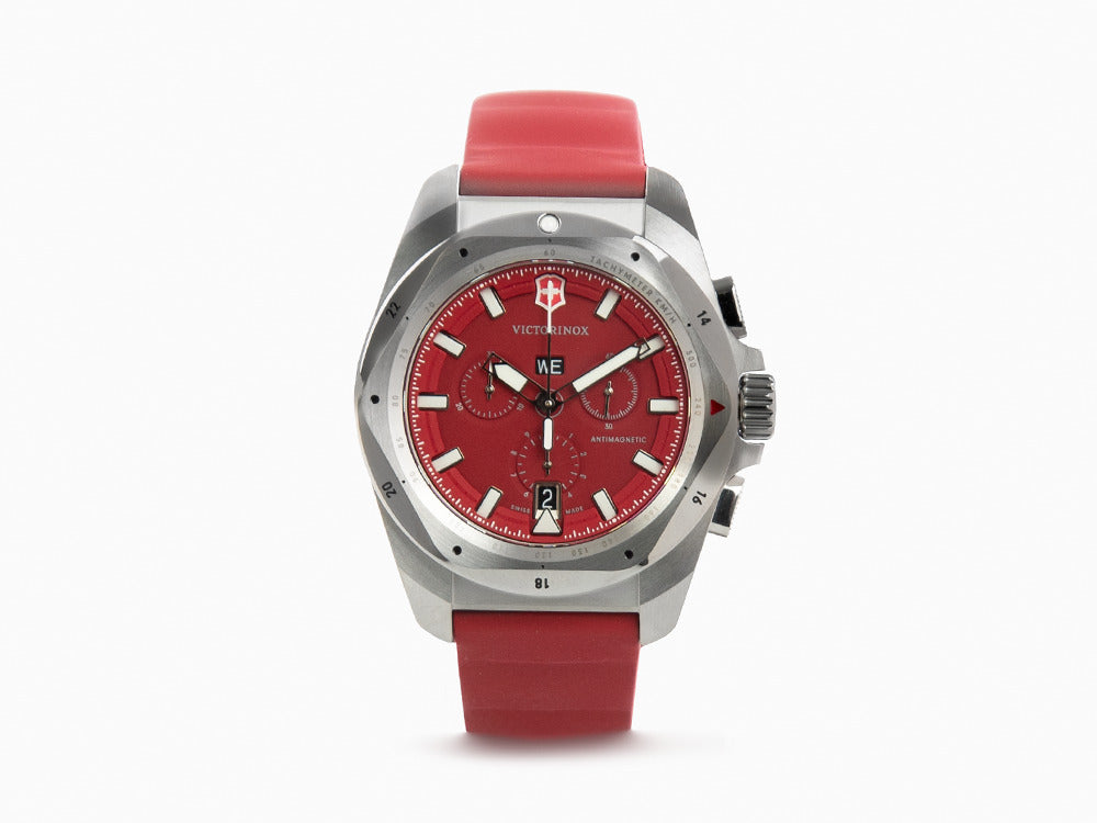 Reloj de Cuarzo Victorinox I.N.O.X. Chrono, Rojo, 43 mm, V241986