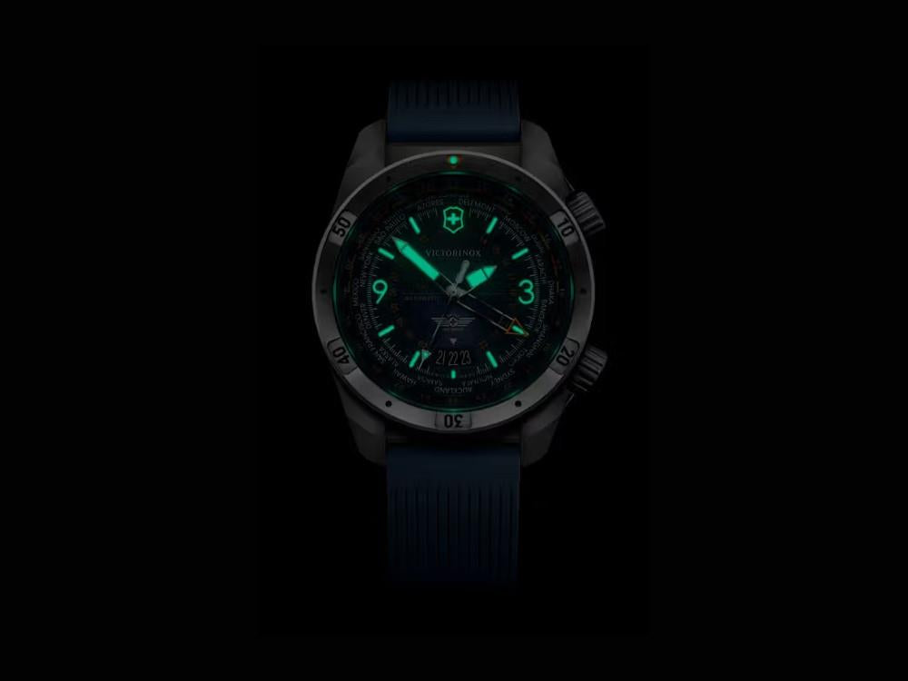 Reloj Automático Victorinox Air Pro, Acero Inoxidable 316L, Azul, 43 mm, V242003