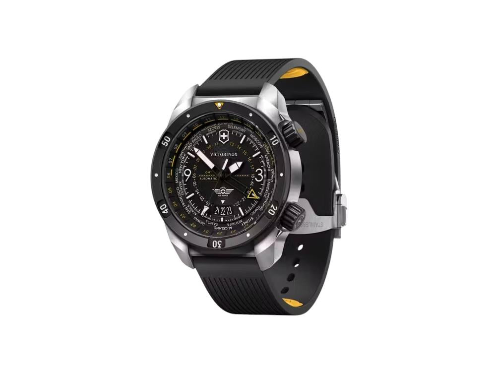 Reloj Automático Victorinox Air Pro, Acero Inoxidable 316L, Negro, 43 mm,V242005