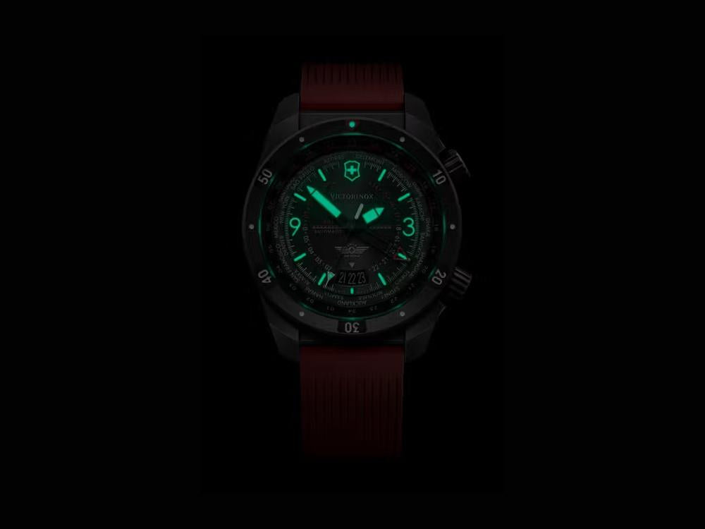 Reloj Automático Victorinox Air Pro, Acero Inoxidable 316L, Negro, 43mm, V242006