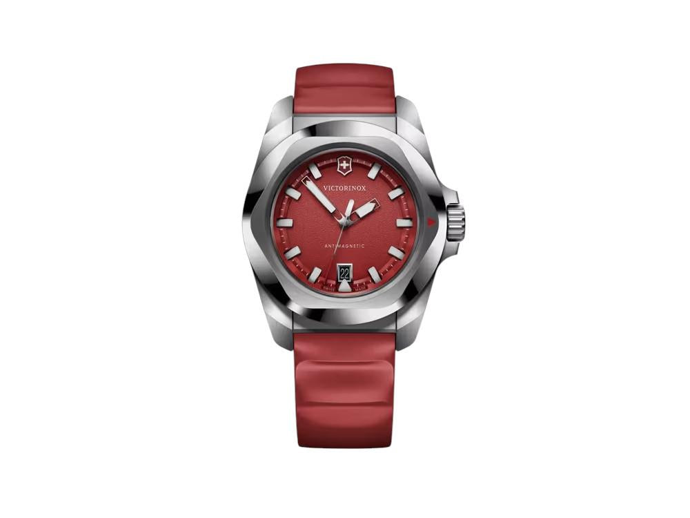 Reloj de Cuarzo Victorinox I.N.O.X., Acero Inoxidable 316L, Rojo, 41 mm, V242029