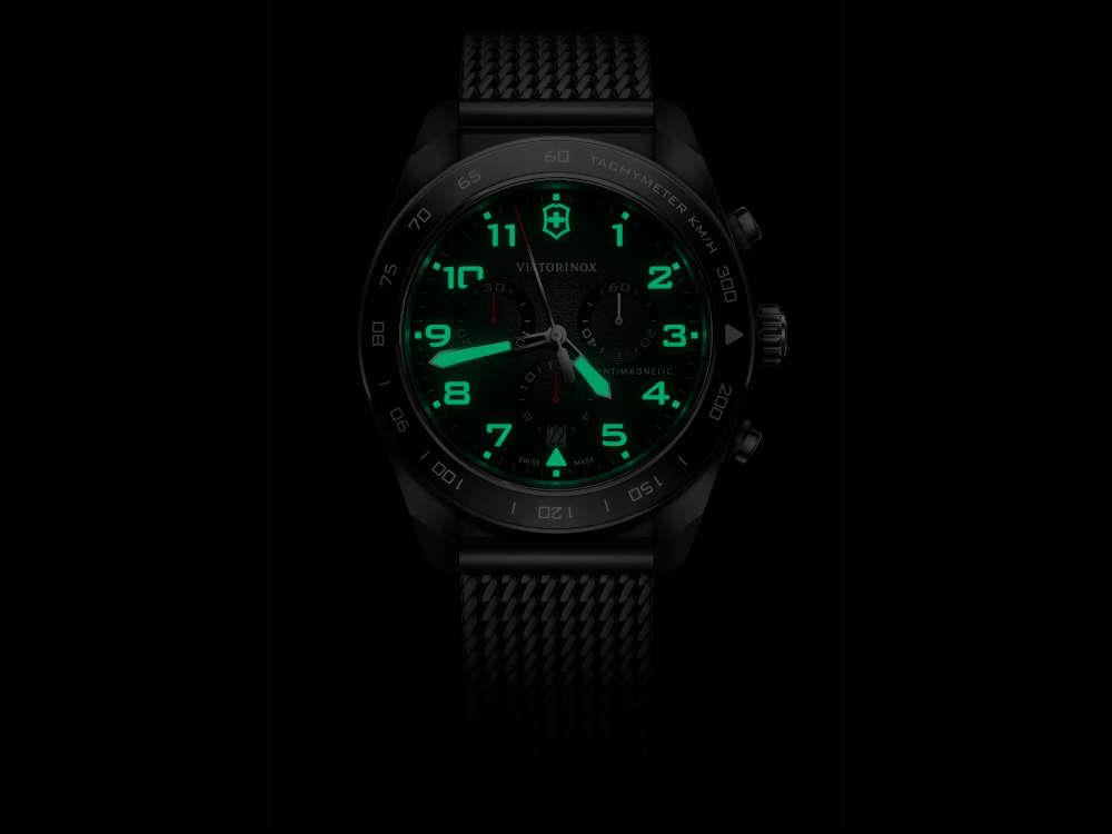 Reloj de Cuarzo Victorinox Swiss Army, Negro, 42 mm, Cronógrafo, V242048