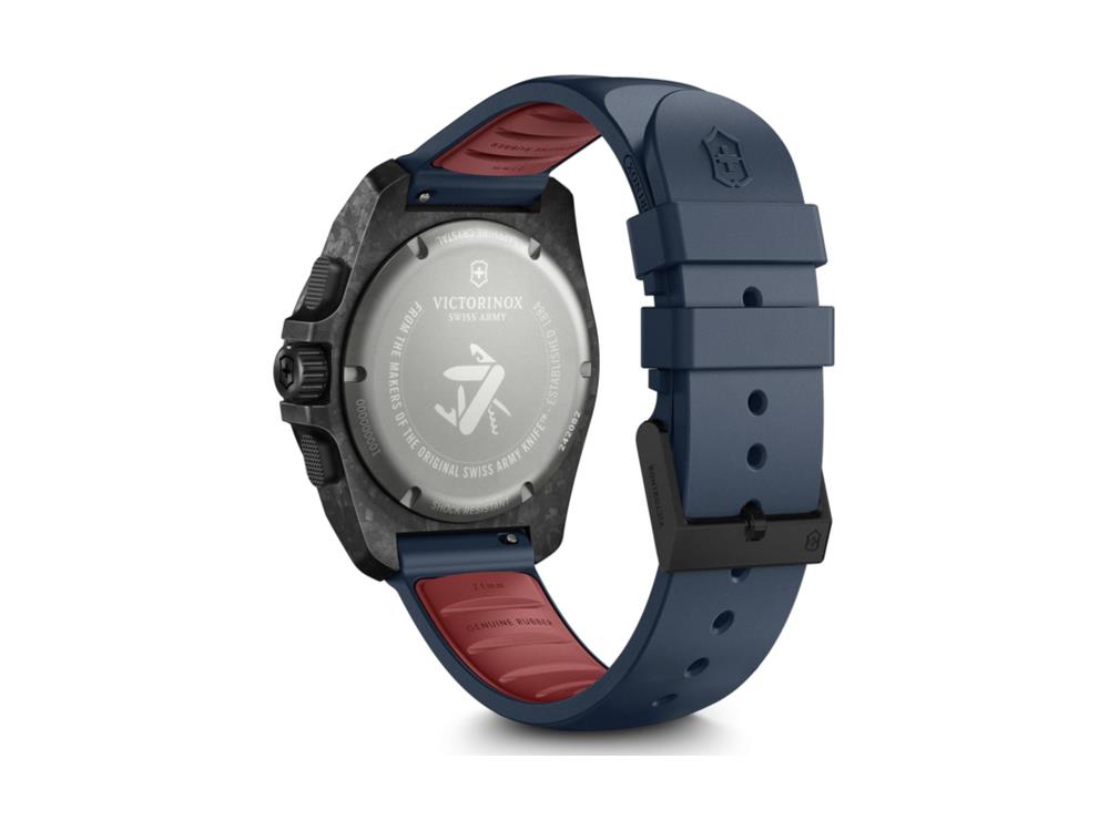 Reloj de Cuarzo Victorinox I.N.O.X. Chrono Fibra de Carbono, Azul, V242082