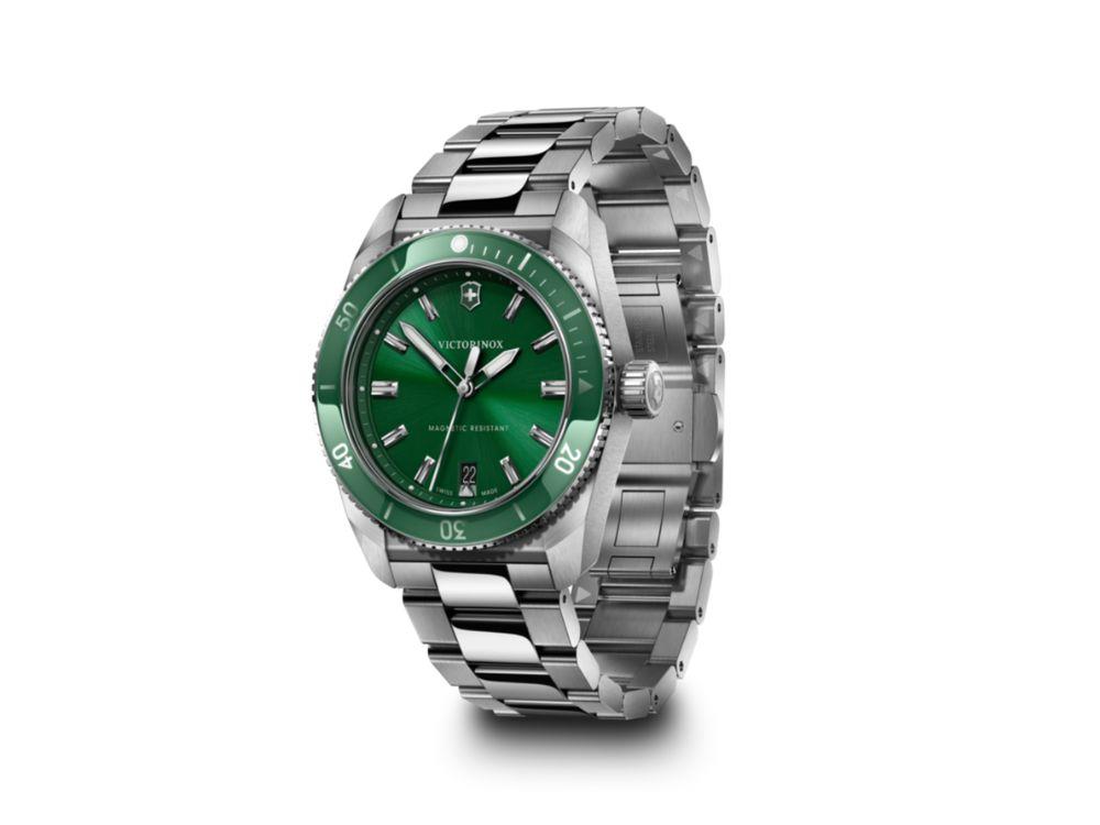 Reloj de Cuarzo Victorinox Maverick, Acero Inoxidable 316L, Verde, 39 mm,V242096