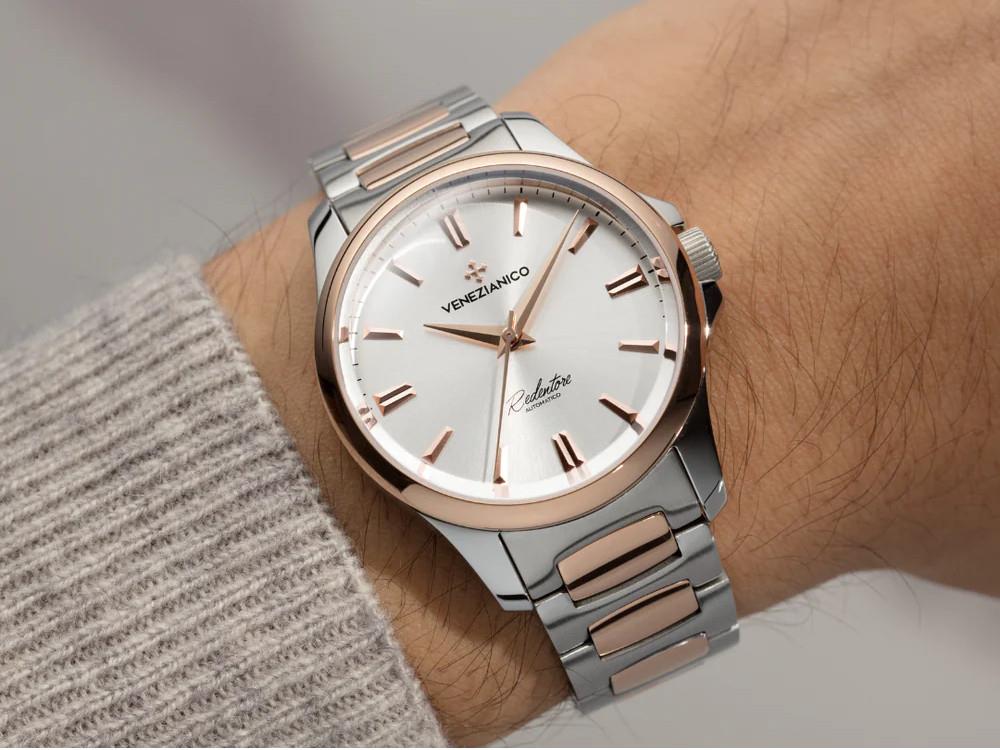 Reloj Automático Venezianico Redentore, 36 mm, Plata, 1121506C