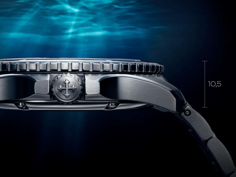 Reloj Automático Venezianico Nereide Tungsteno, 39 mm, Azul, 3121541C