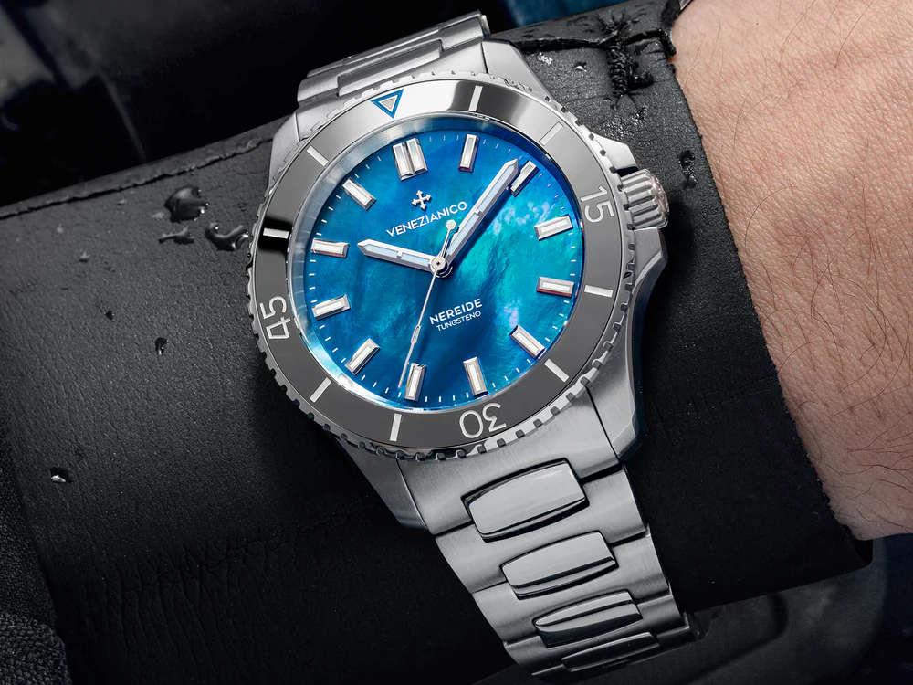 Reloj Automático Venezianico Nereide Tungsteno, 39 mm, Azul, 3121541C