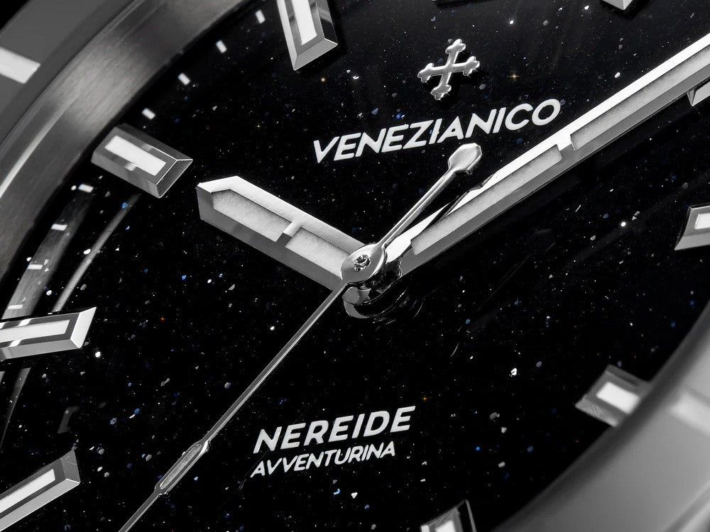 Reloj Automático Venezianico Nereide Avventurina Nera, 39 mm, Negro, 3121550C