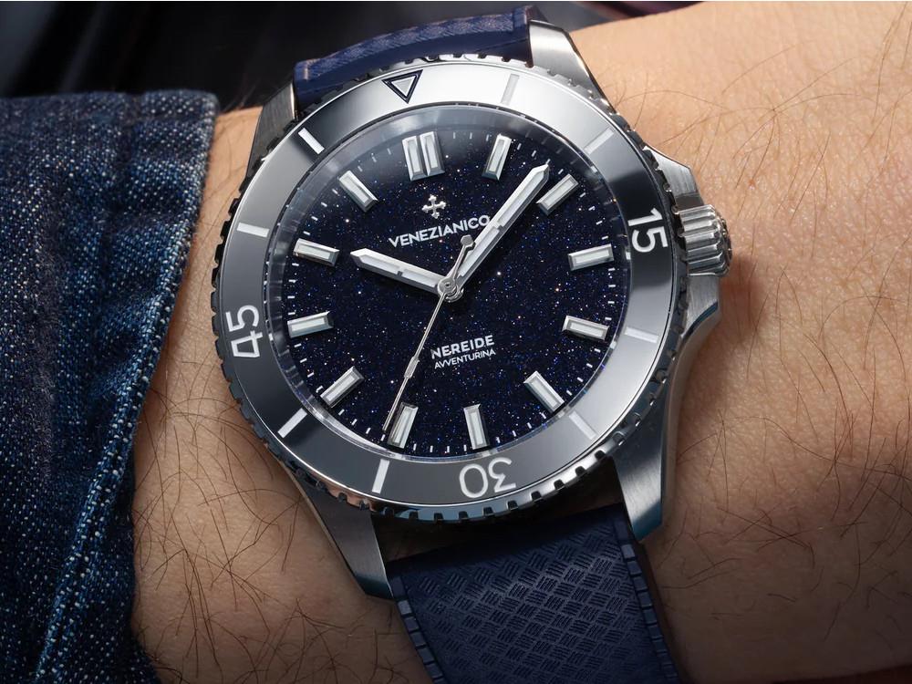 Reloj Automático Venezianico Nereide Avventurina 39 mm, Azul, 3121551