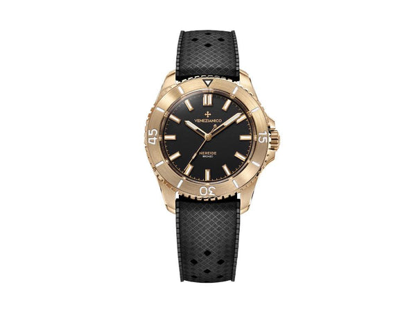 【me】ネレイデタングステン39 Reloj Automático Venezianico Nereide Bronzo 39 mm, Negro, 3121555