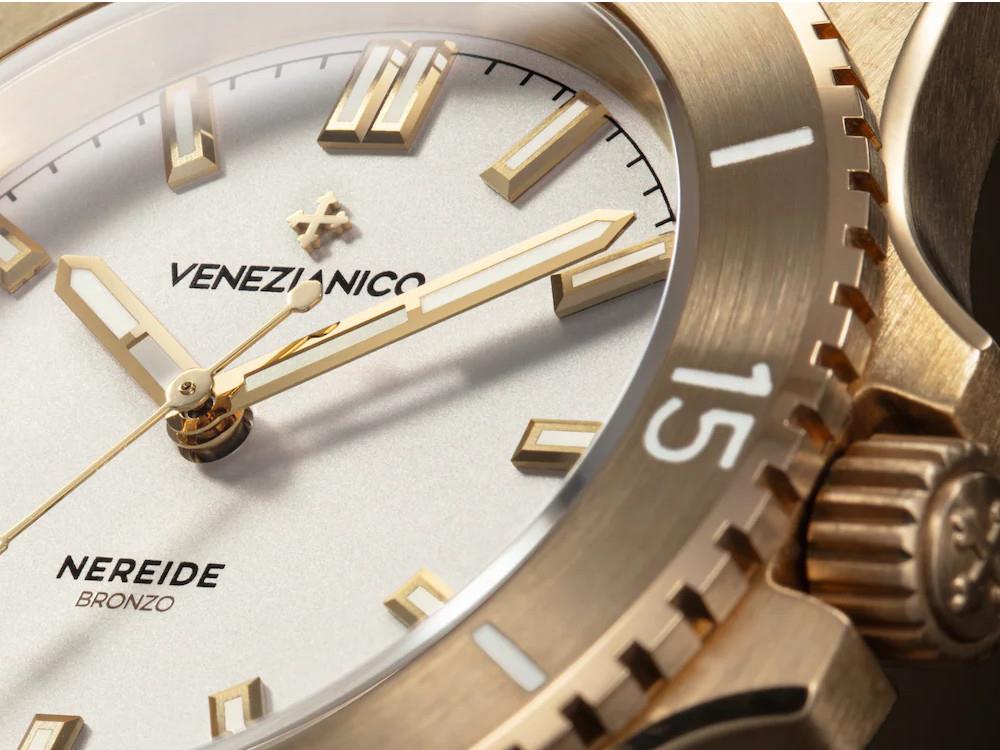 Reloj Automático Venezianico Nereide Bronzo 39 mm, Blanco, 3121556