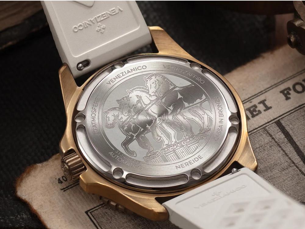 Reloj Automático Venezianico Nereide Bronzo 39 mm, Blanco, 3121556