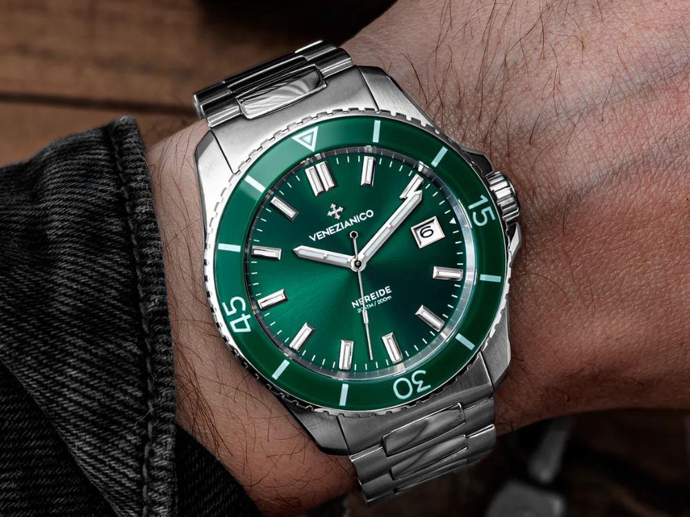 Reloj Automático Venezianico Nereide, 42 mm, Verde, 3321511C