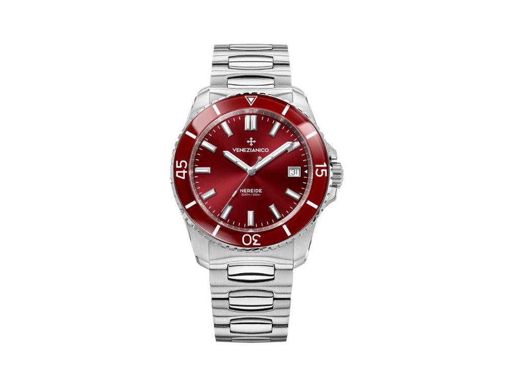 Reloj Automático Venezianico Nereide, 42 mm, Burdeos, 3321513C