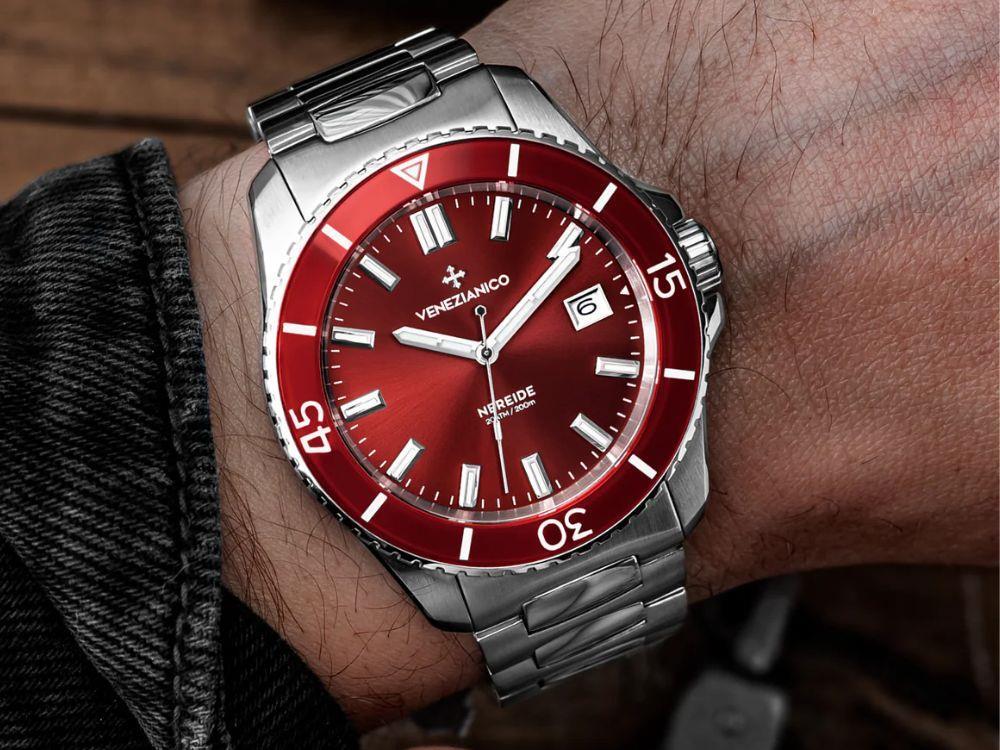 Reloj Automático Venezianico Nereide, 42 mm, Burdeos, 3321513C