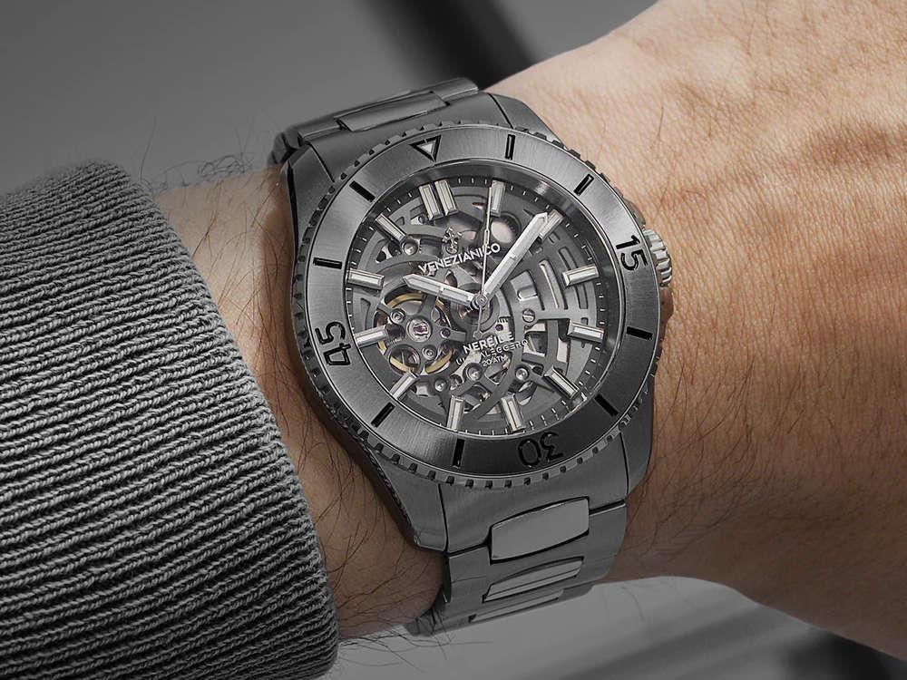 Reloj Automático Venezianico Nereide Ultraleggero, PVD, 42 mm, Gris, 3921509C