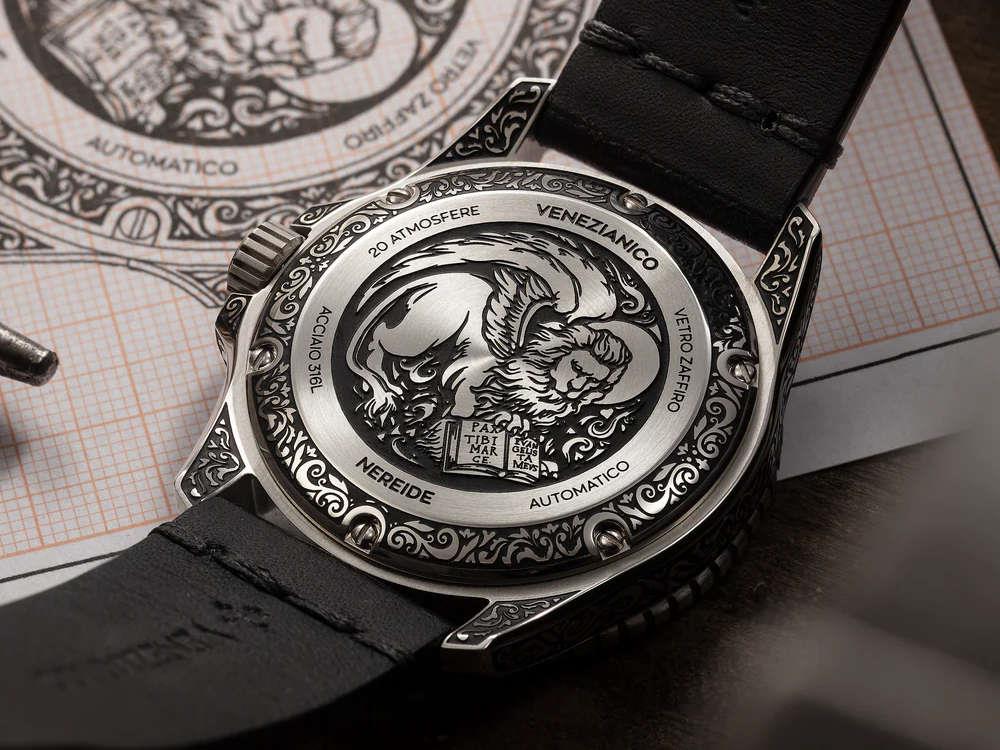 Reloj Automático Venezianico Nereide Acquaforte, 42 mm, Negro, 3921520