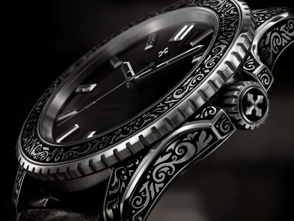 Reloj Automático Venezianico Nereide Acquaforte, 42 mm, Negro, 3921520