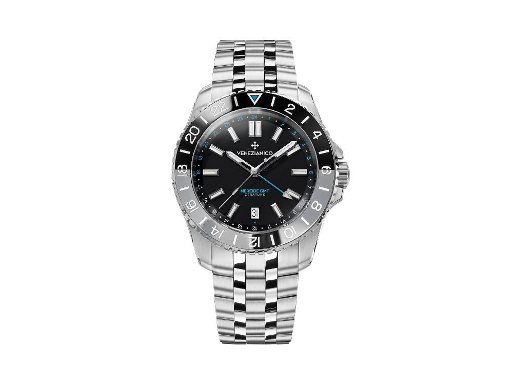 Reloj Automático Venezianico Nereide GMT Ceratung™, 42 mm, Negro, 4521500S