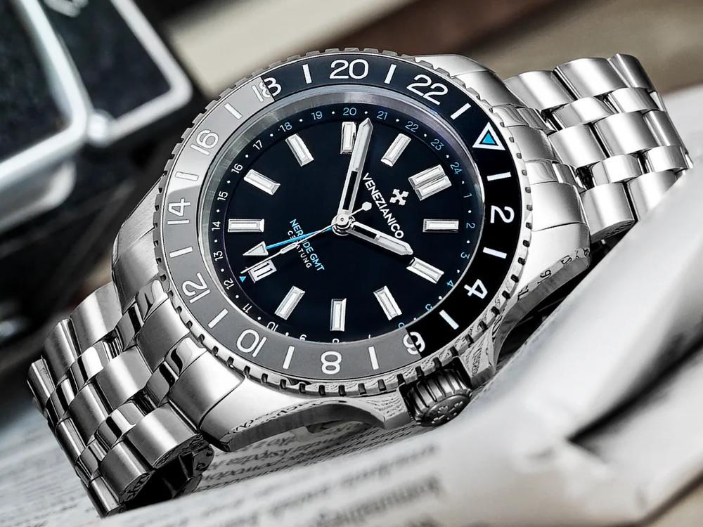 Reloj Automático Venezianico Nereide GMT Ceratung™, 42 mm, Negro, 4521500S