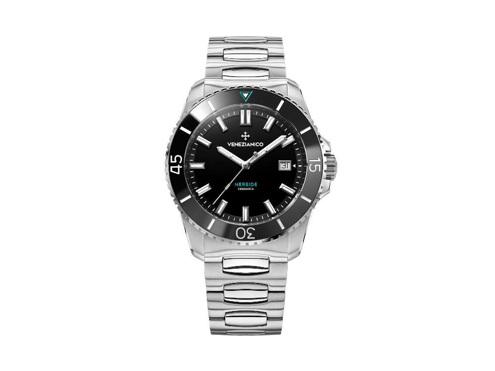 Reloj Automático Venezianico Nereide Ceramica, 42 mm, Negro, 4521530C