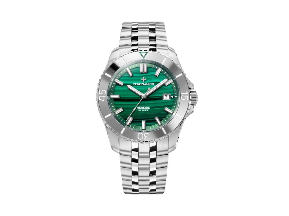 Reloj Automático Venezianico Nereide Malaquita, 42 mm, Verde, 4521544S