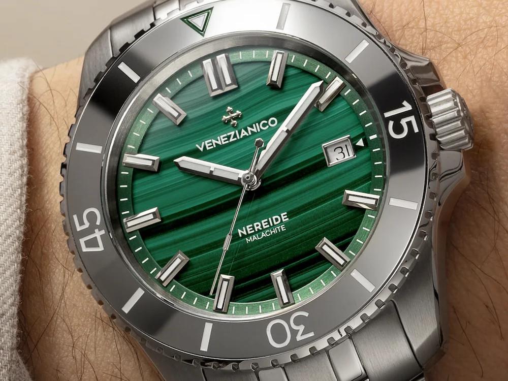 Reloj Automático Venezianico Nereide Malaquita, 42 mm, Verde, 4521544S
