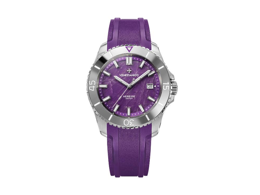 Reloj Automático Venezianico Nereide Ametista, 42 mm, Violeta, 4521545