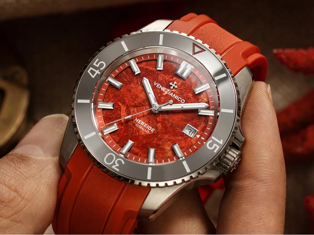 Reloj Automático Venezianico Nereide Corallo,  42 mm, Rojo, 4521546