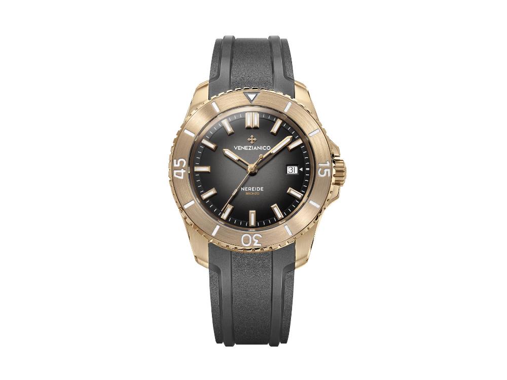 Reloj Automático Venezianico Nereide Bronzo, 42 mm, Negro, 4521555