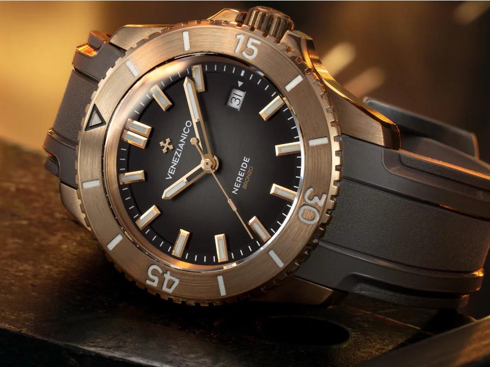 Reloj Automático Venezianico Nereide Bronzo, 42 mm, Negro, 4521555