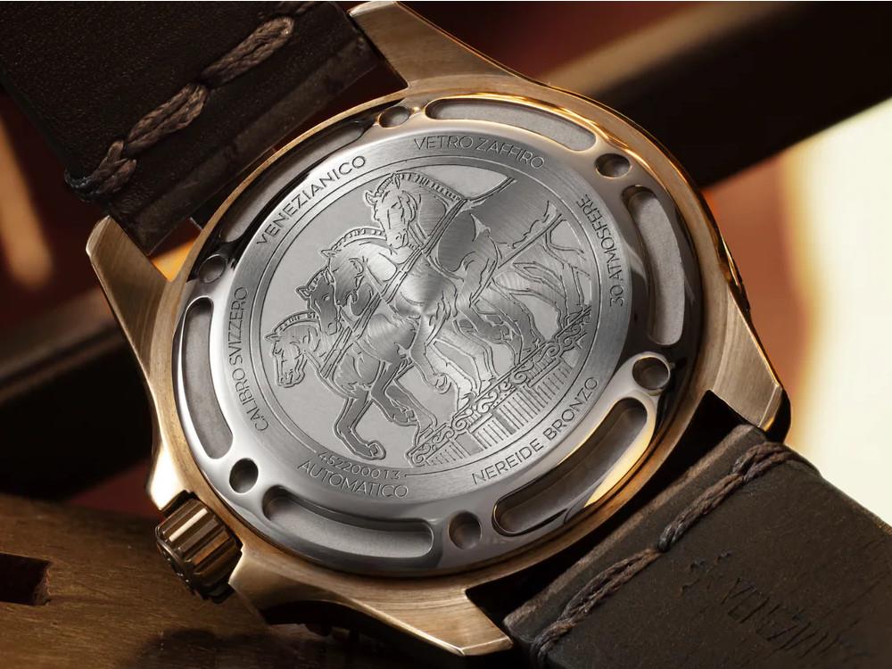 Reloj Automático Venezianico Nereide Bronzo, 42 mm, Negro, 4521555