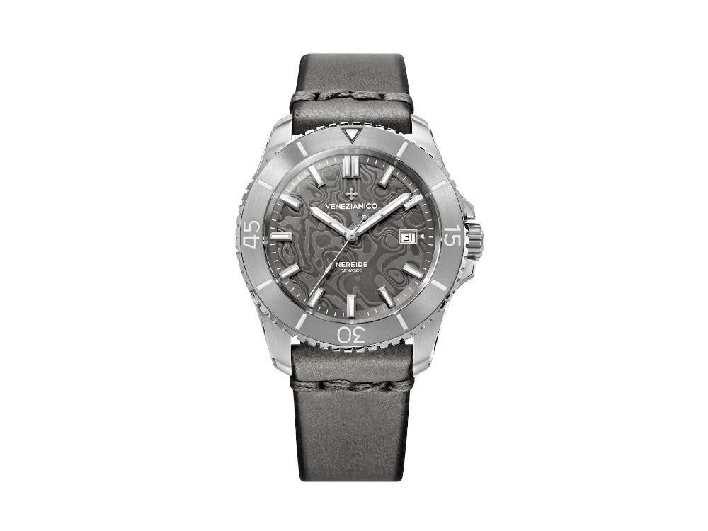 Reloj Automático Venezianico Nereide Damasco, 42 mm, Gris, 4521565