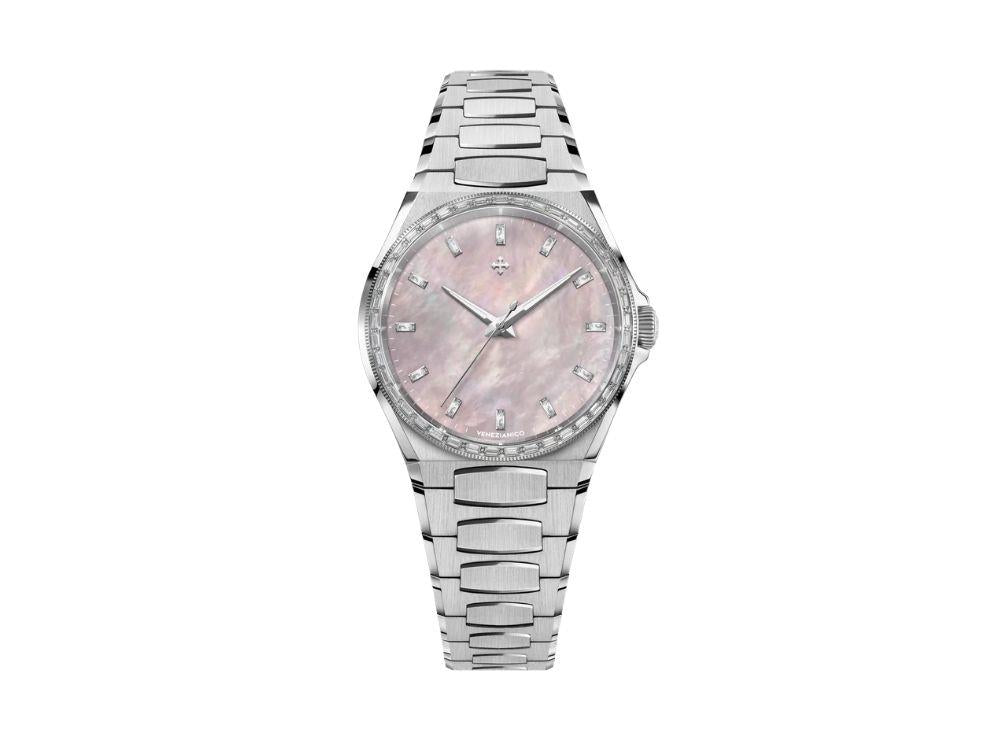 Reloj Automático Venezianico Arsenale Moissanite, 37 mm, Rosa, 6121513C