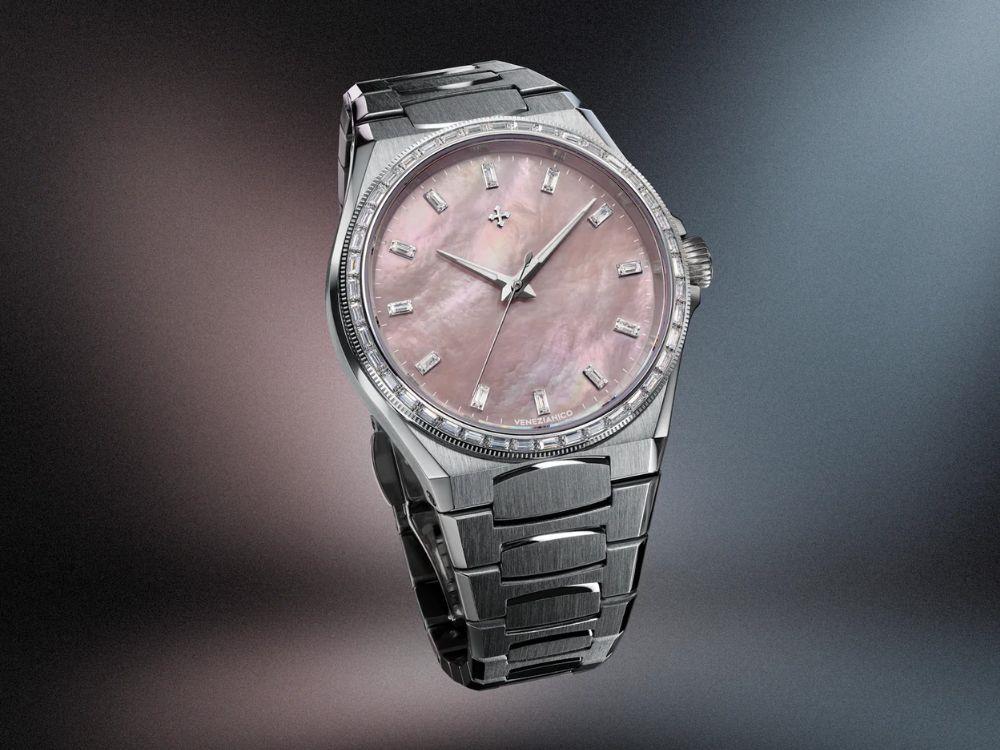 Reloj Automático Venezianico Arsenale Moissanite, 37 mm, Rosa, 6121513C