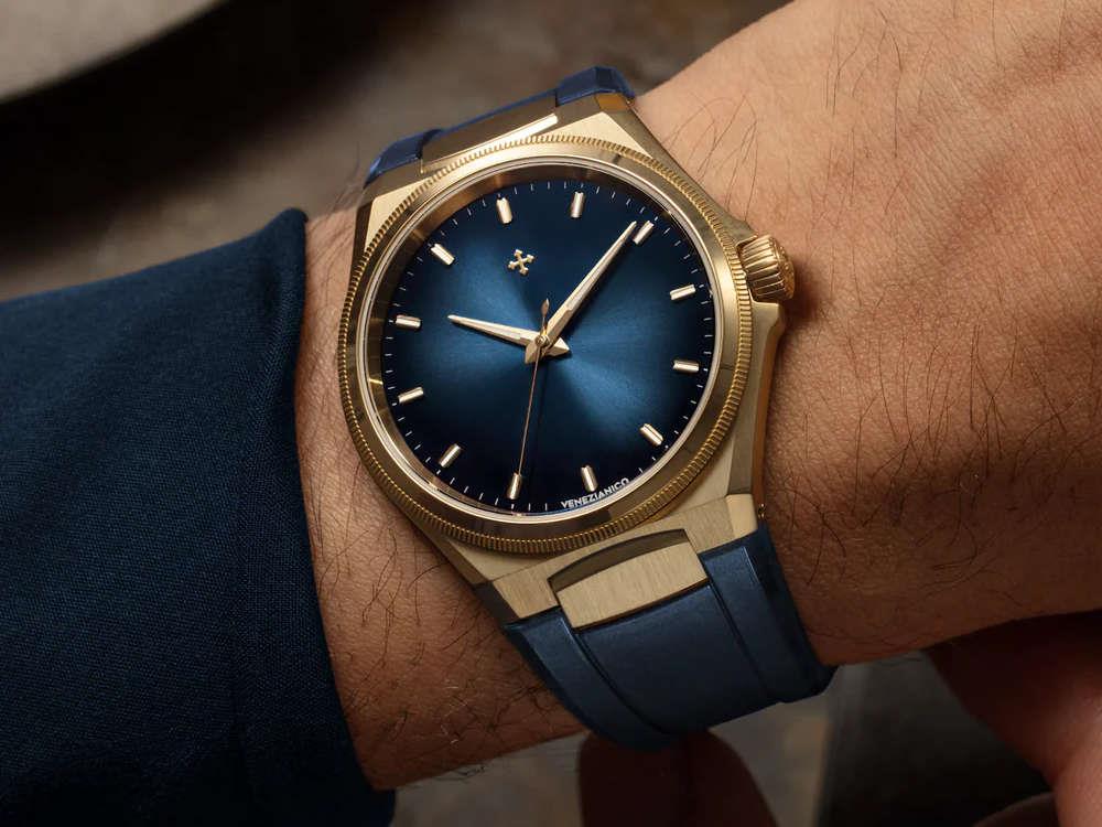 Reloj Automático Venezianico Arsenale Bronzo, Bronce, 40 mm, Azul, 6221556