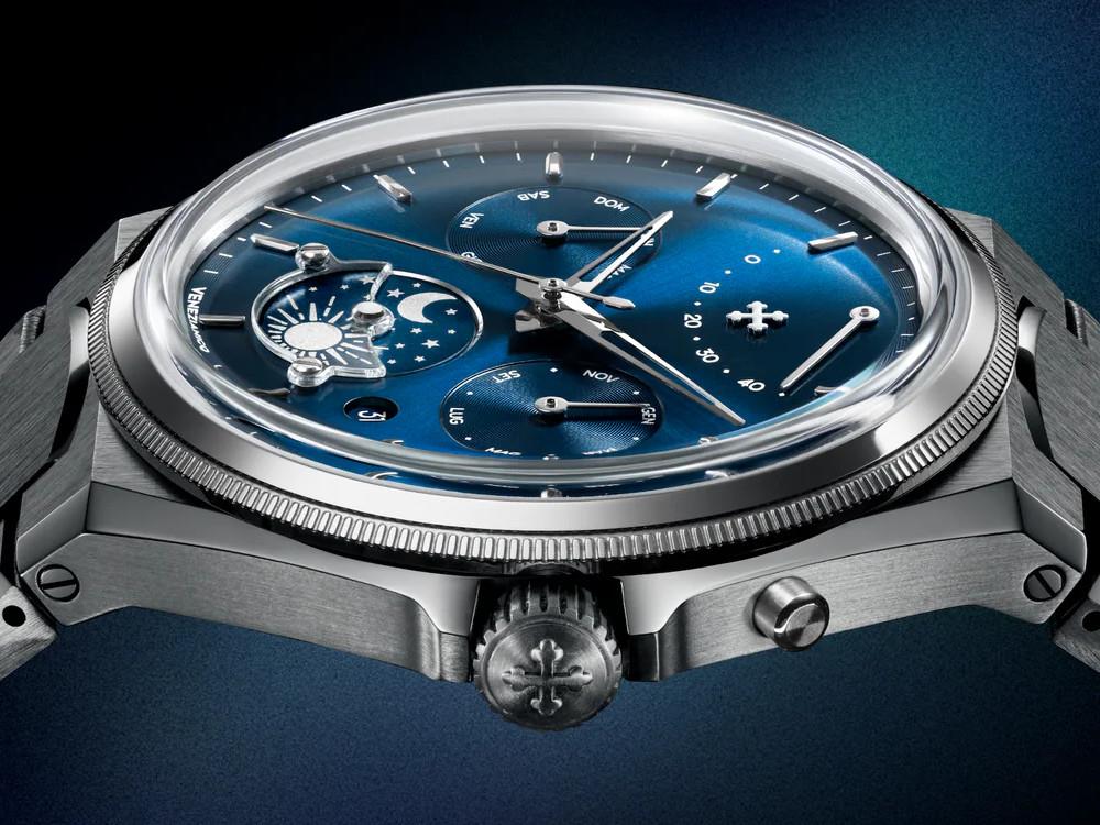 Reloj Automático Venezianico Arsenale Calendario, 40 mm, Azul, 6221580C