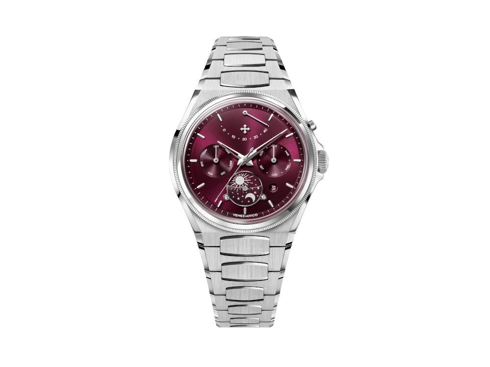Reloj Automático Venezianico Arsenale  Calendario, 40 mm, Burdeos, 6221581C