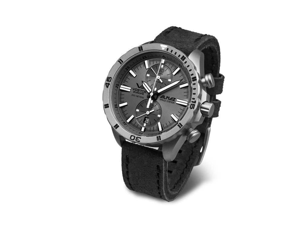 Reloj de Cuarzo Vostok Europe Almaz, Gris, 47 mm, Cronógrafo, 6S11-320H264