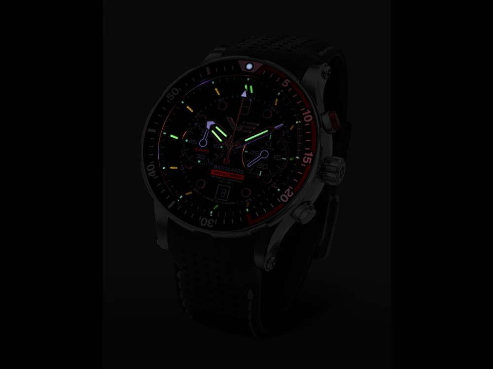 Reloj de Cuarzo Vostok Europe Batiscafos, Negro, 49.7 mm, 6S21-511A771-L-BK