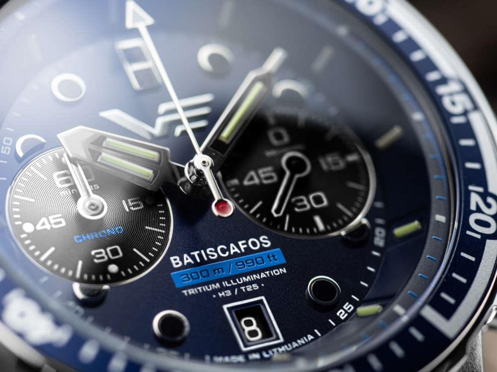 Reloj de Cuarzo Vostok Europe Batiscafos, Azul, 49.7 mm, 6S21-511A772-L-BL