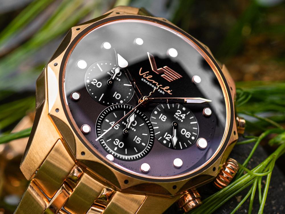 Reloj de Cuarzo Vostok Europe Vilnelė, Negro, 39 mm, JS20-125B751-L-BK