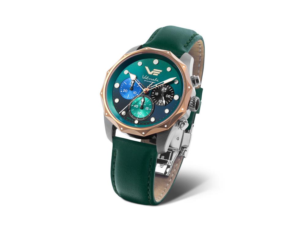 Reloj de Cuarzo Vostok Europe Vilnelė, Verde,Edición Limitada, JS20-125E752-L-GR