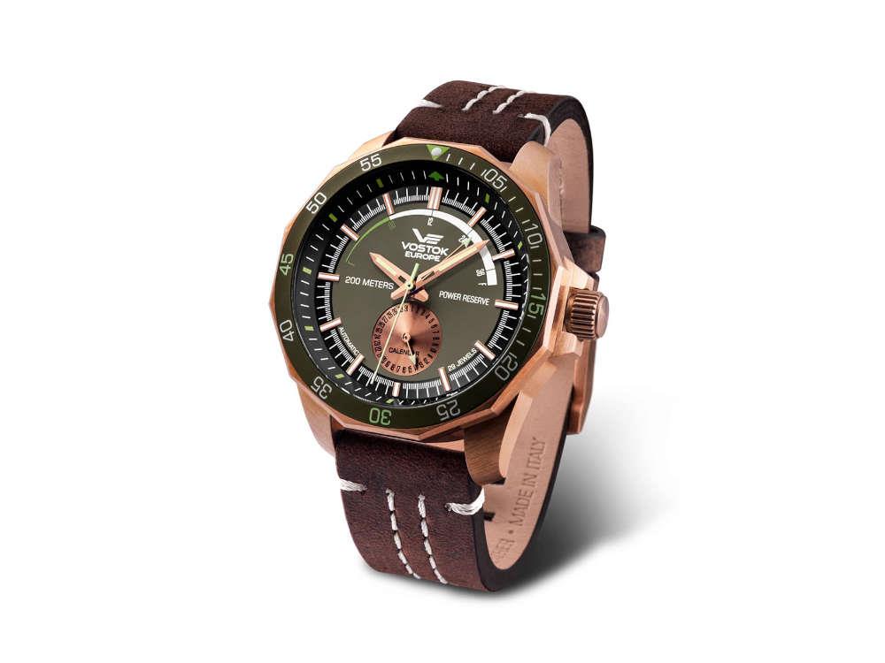Reloj Automático Vostok Europe Rocket N-1, Bronce, Verde, 46mm, NE57-225O565