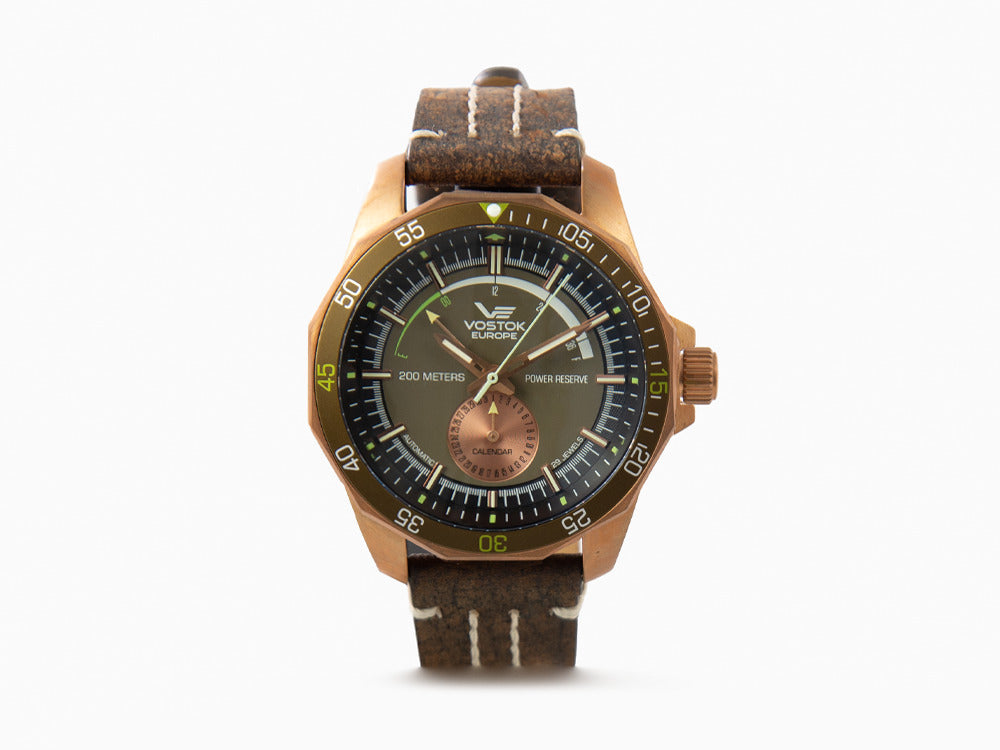 Reloj Automático Vostok Europe Rocket N-1, Bronce, Verde, 46mm, NE57-225O565