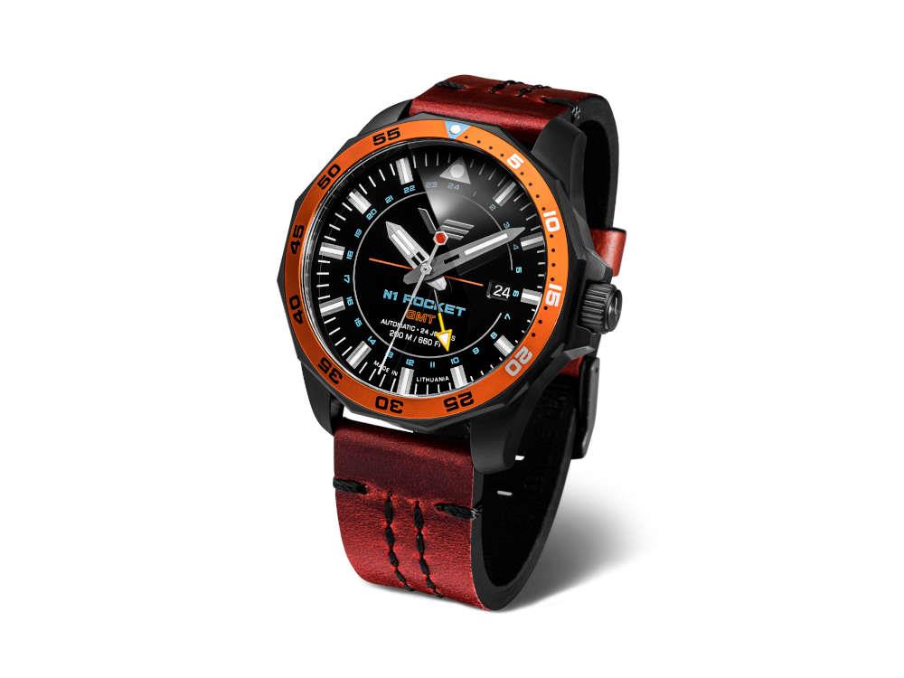 Reloj Automático Vostok Europe Rocket N-1, PVD, Negro, 46 mm, NH34-225C714-L-RD