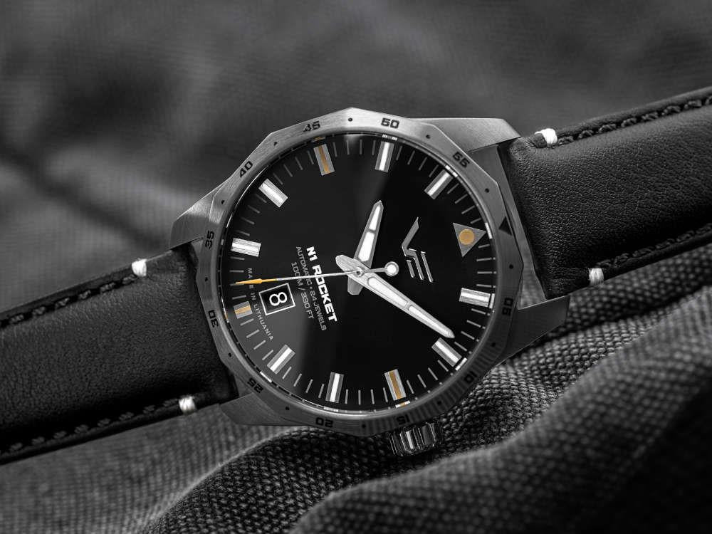 Reloj Automático Vostok Europe Rocket N1 Compact, Negro, 39mm, NH35-125A747-L-BK