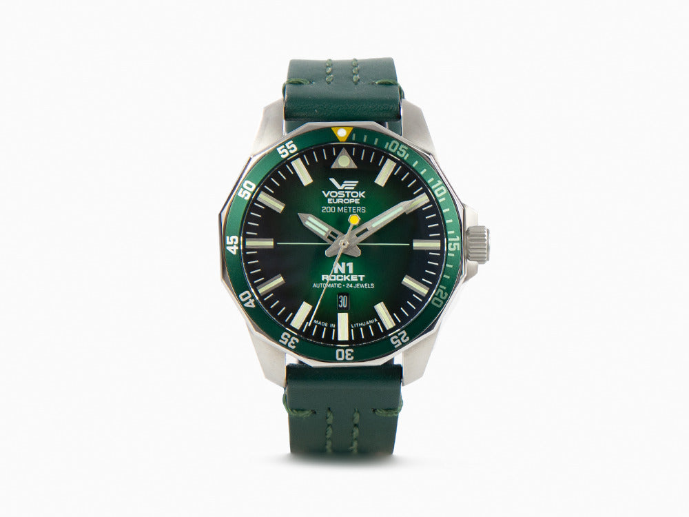 Reloj Automático Vostok Europe Rocket N-1, Verde, 46 mm, NH35-225A710
