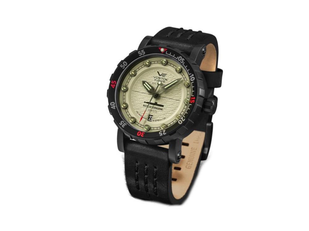 Reloj Automático Vostok Europe Nuclear Submarine, Gris, NH35A-571C607-L-BK