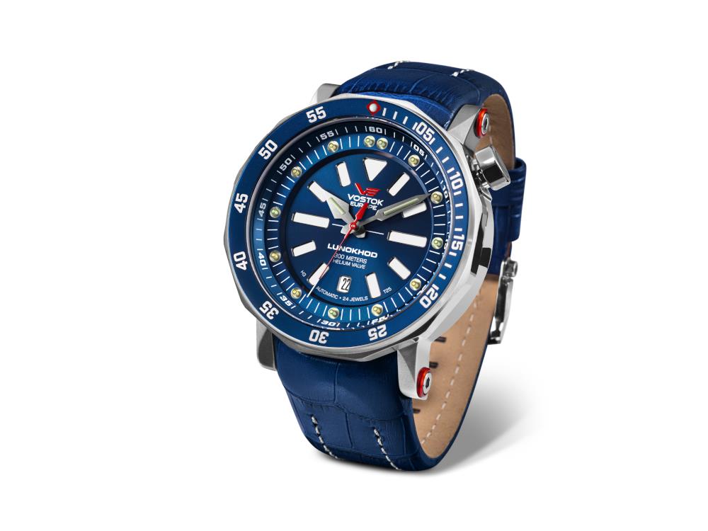Reloj Automático Vostok Europe Lunokhod-2, Azul, 49 mm, Tritio, NH35A-620A634